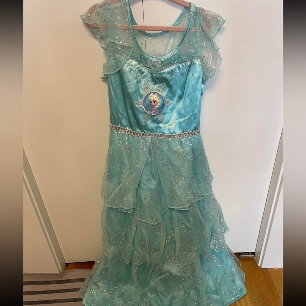 Disney Frozen Elsa Dress - Sparkling Aqua 7-8 years old